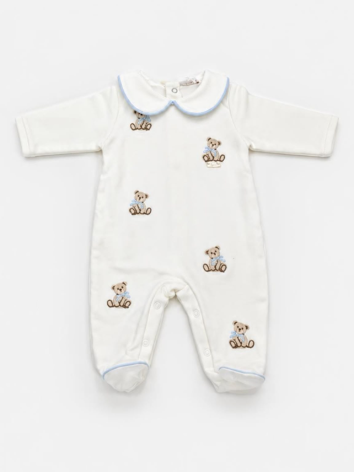 Tutina neonato Le Bebé panna con orsetti ricamati