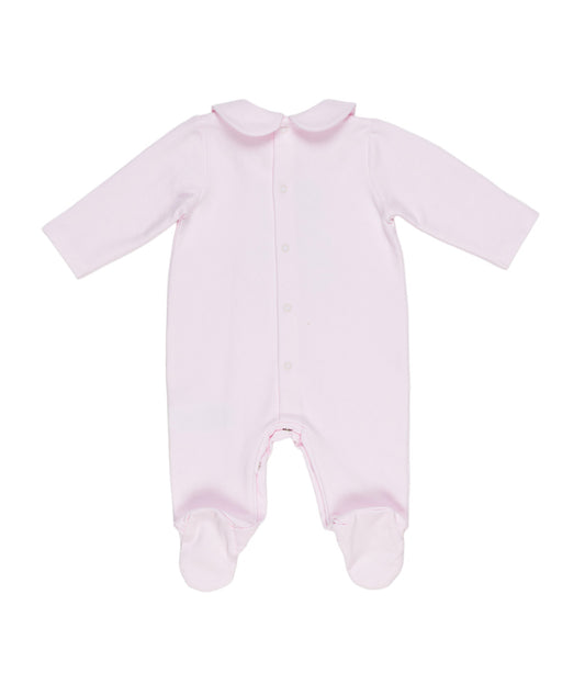 Retro della tutina neonata Le Bebé rosa con bottoni
