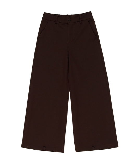 Pantalone ragazza Lú Lú by Miss Grant color moro a gamba ampia