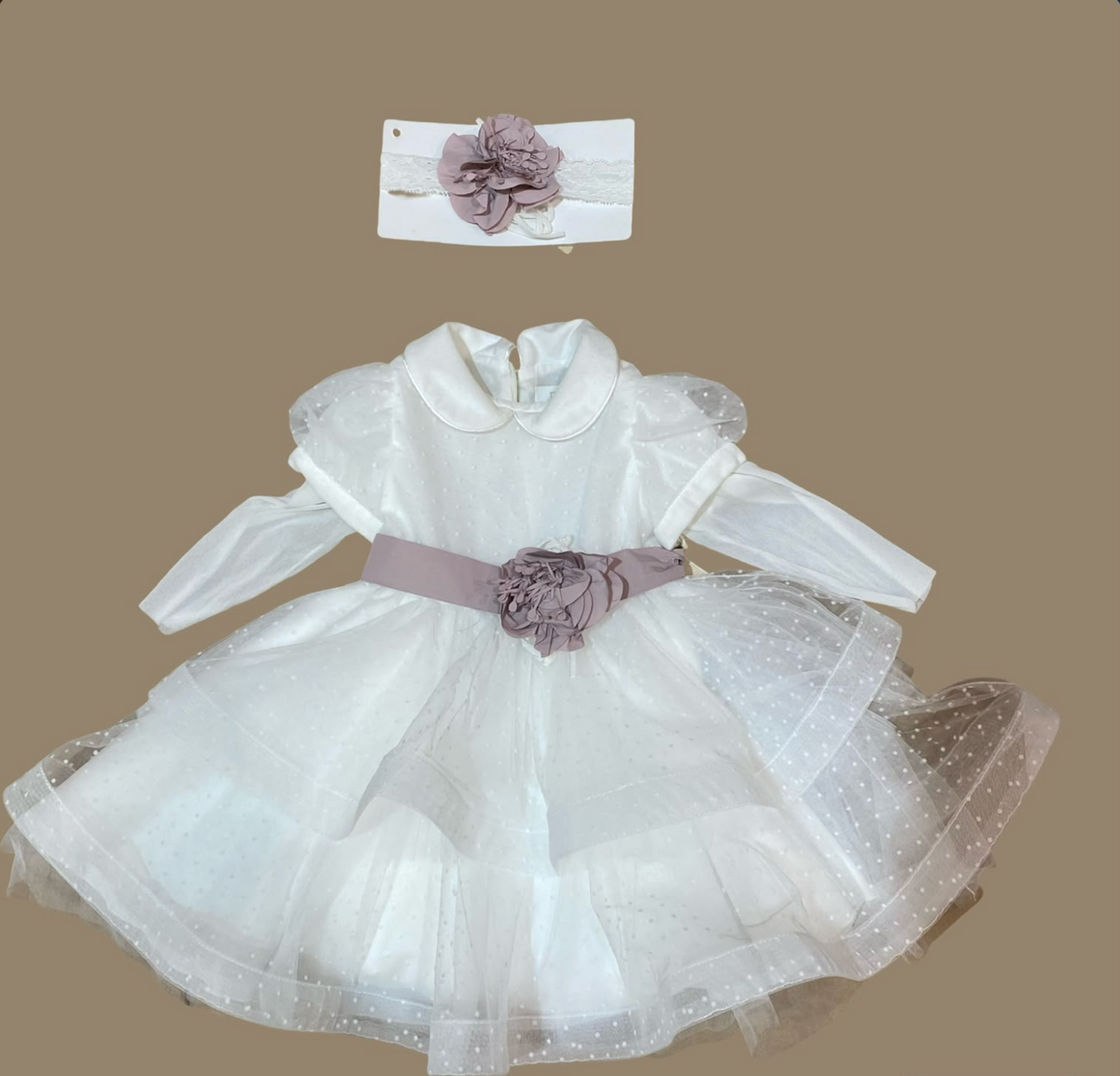 Abito Battesimo con fiore